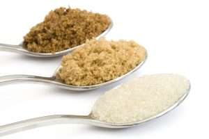 Golden granulated, light muscovado and dark muscovado sugar